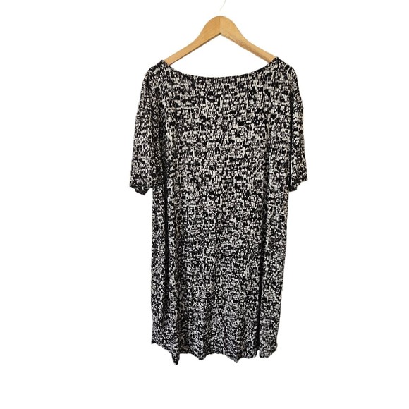 J. Jill Wearever Collection Maxi Lounge Dress XL Black Gray Short Sleeve‎ - Picture 4 of 4